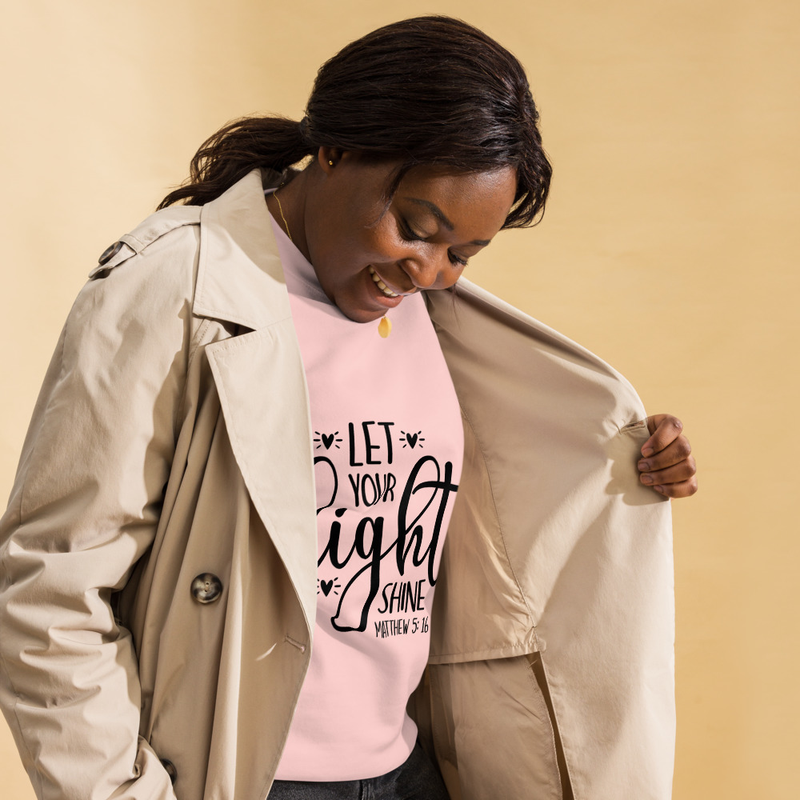LET YOUR light SHINE - MATTHEW 5:16 - Unisex Premium Sweatshirt – XL, Light Pink