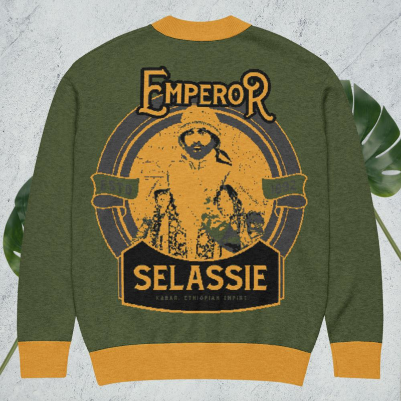 Lion of Judah Haile Selassie Knitted cardigan