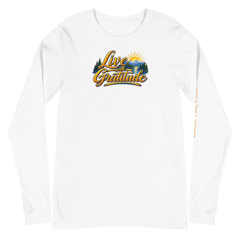 Live With Gratitude unisex long sleeve tee