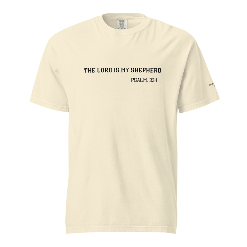The Lord is my Shepherd Unisex garment-dyed heavyweight t-shirt – Image 3