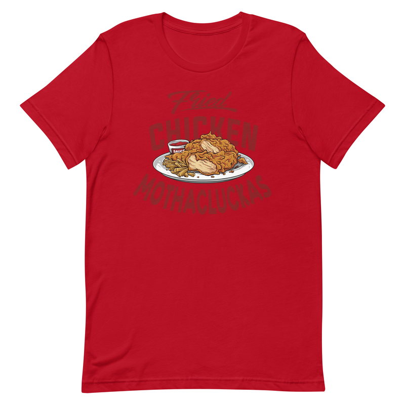 Fried Chicken Mothacluckas - Unisex T shirt - Grilled, foodie, food lover, bbq lovers, bbq, aprons, apron, fried chicken apron,