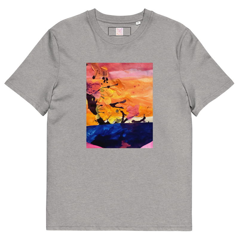 The Cherry Blossom - Unisex organic cotton t-shirt – L, Heather Grey