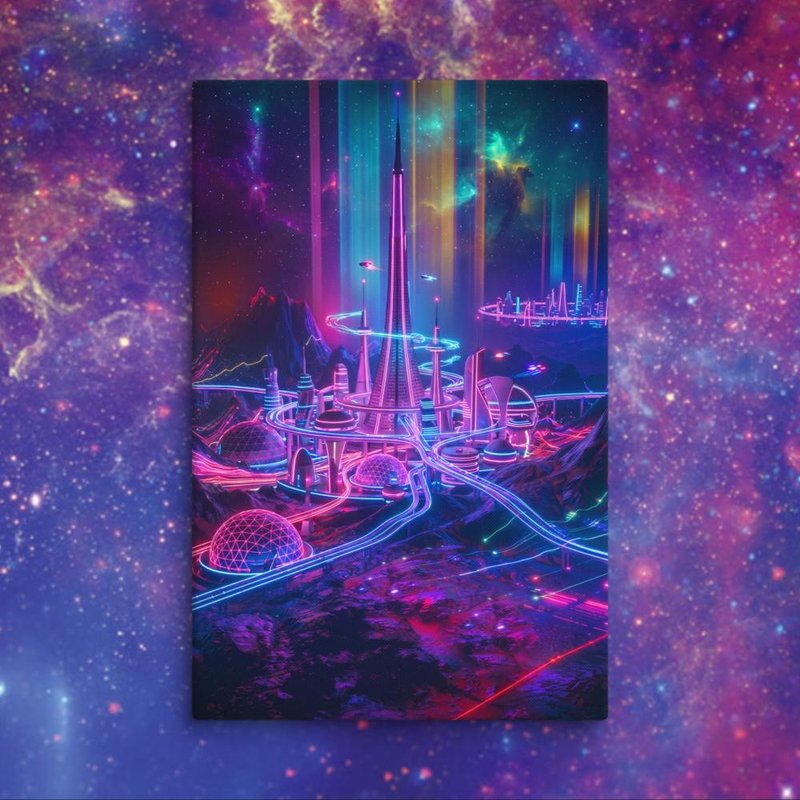 Space Rock City Canvas - Space Rock City Canvas / 26″×40″