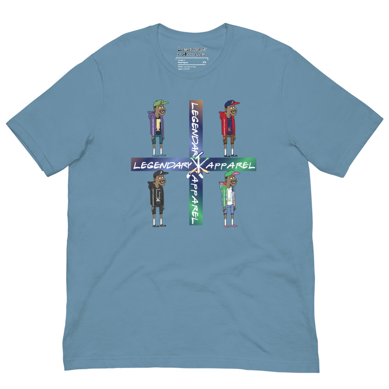 [ flower boii ] tee – 2XL, Steel Blue
