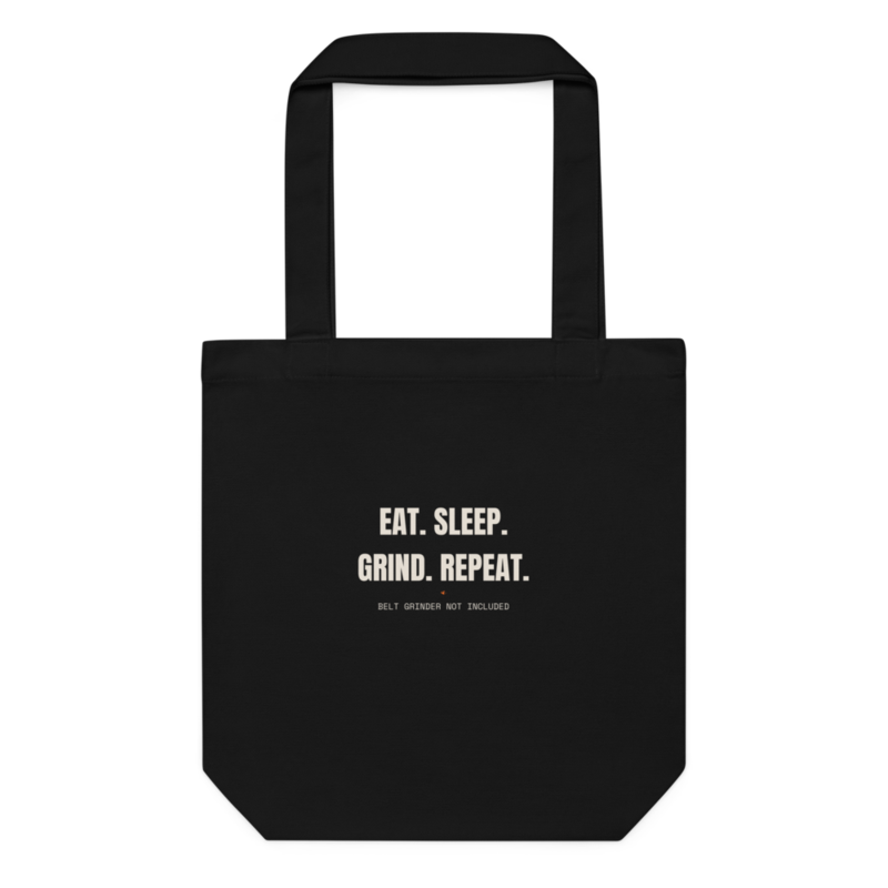 EAT. SLEEP. GRIND. REPEAT. Tote mockup