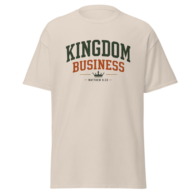 Kingdom Business Christian T-Shirt – XL, Natural