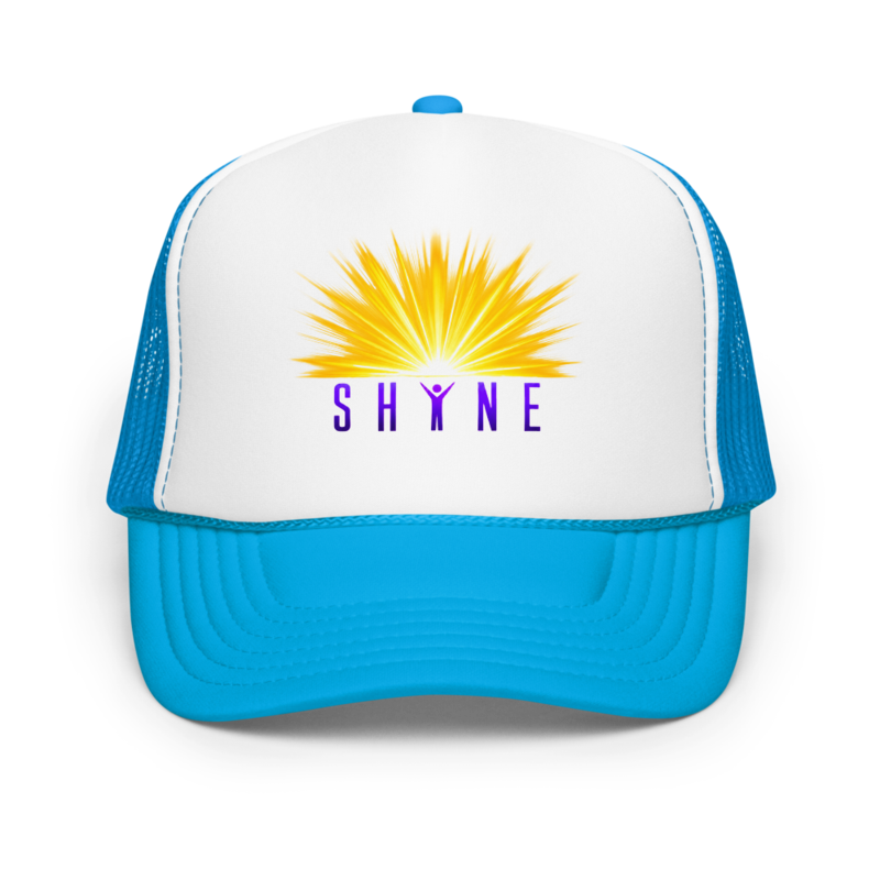 SHINE Vibes - Foam Trucker Hat – One size, Blue / White / Blue