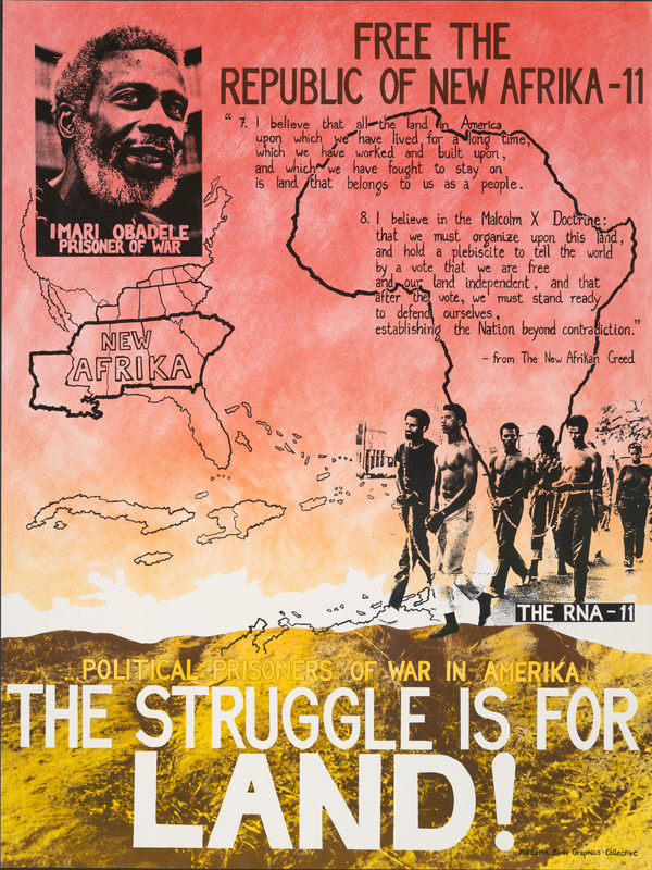 New Afrika: The struggle is for land!…, 18″x24″ Poster
