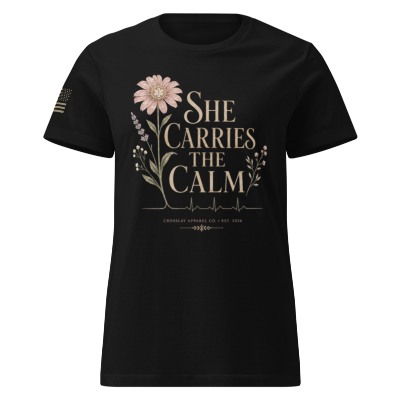 She Carries The Calm [womens shirts ][core] — Black