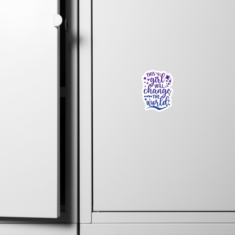 This Girl Will Change The World Kiss-cut vinyl decals