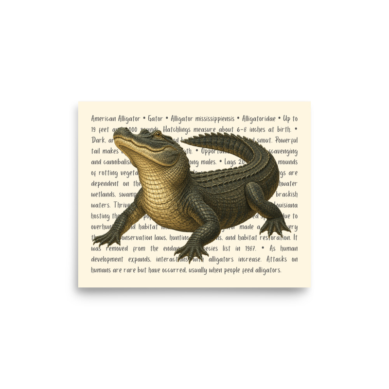 American Alligator Open Edition Proof