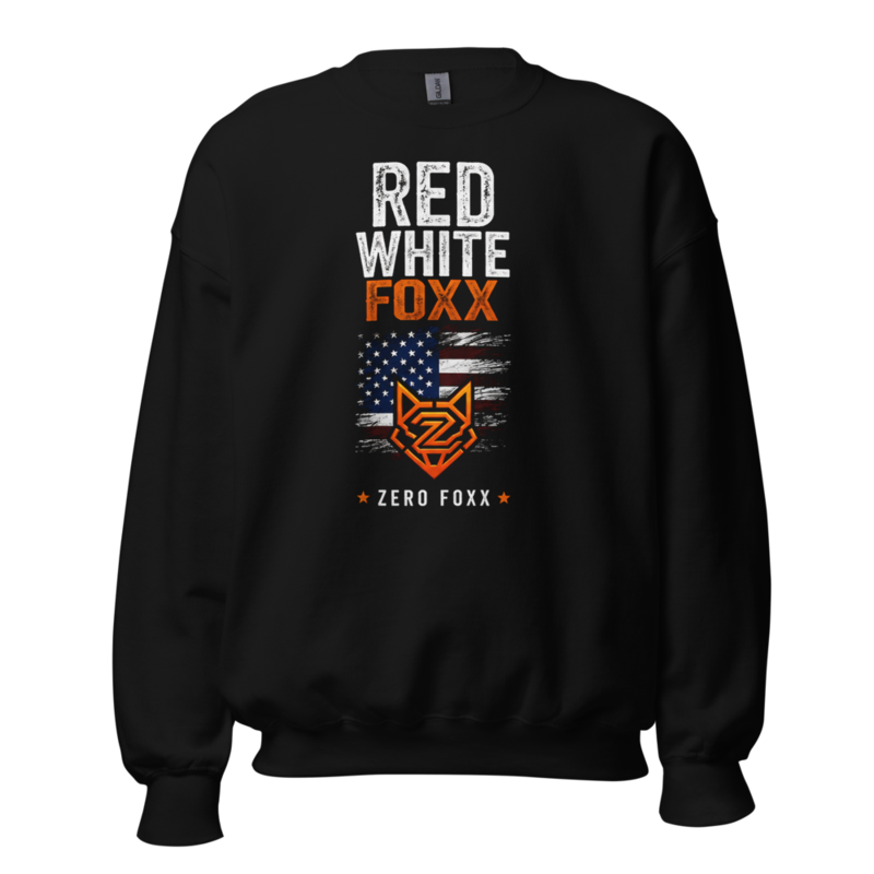 American Flag — Red White Foxx | Sweatshirt — Black / S