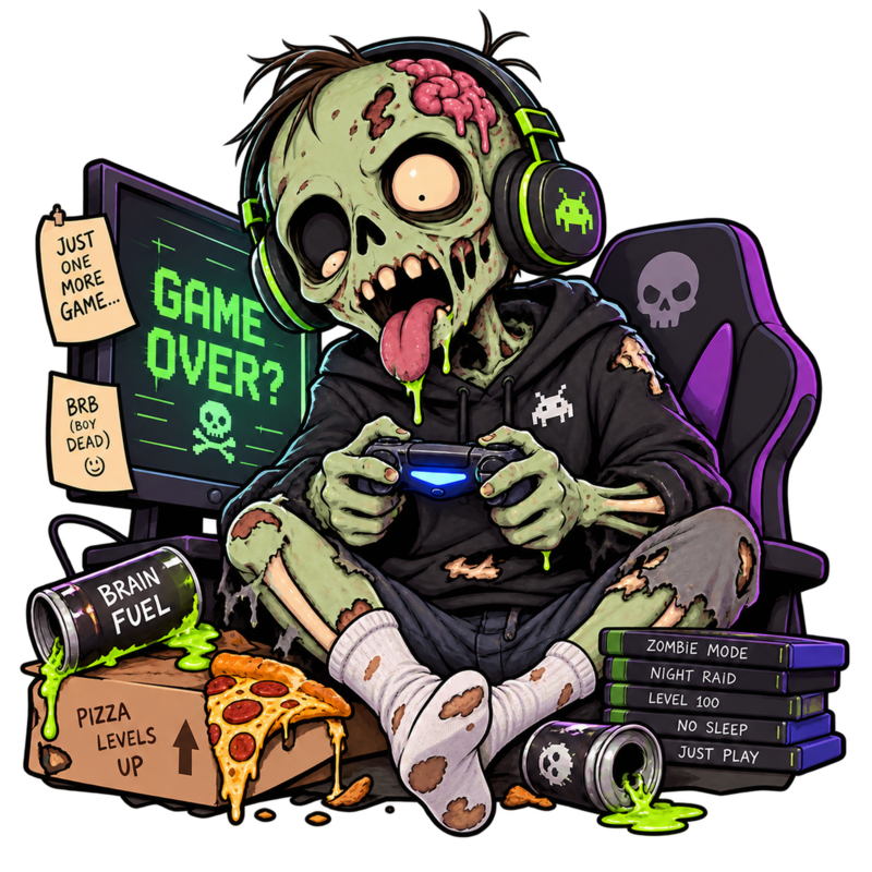 Diseño Chico zombie gamer