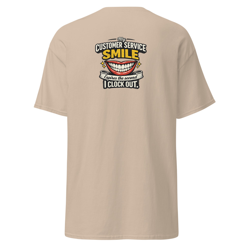 Customer Service Unisex classic tee – S, Sand