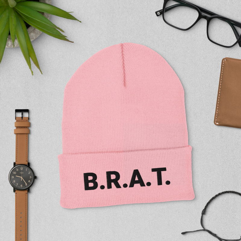 B.R.A.T. Cuffed Beanie - Light – One size, Baby Pink