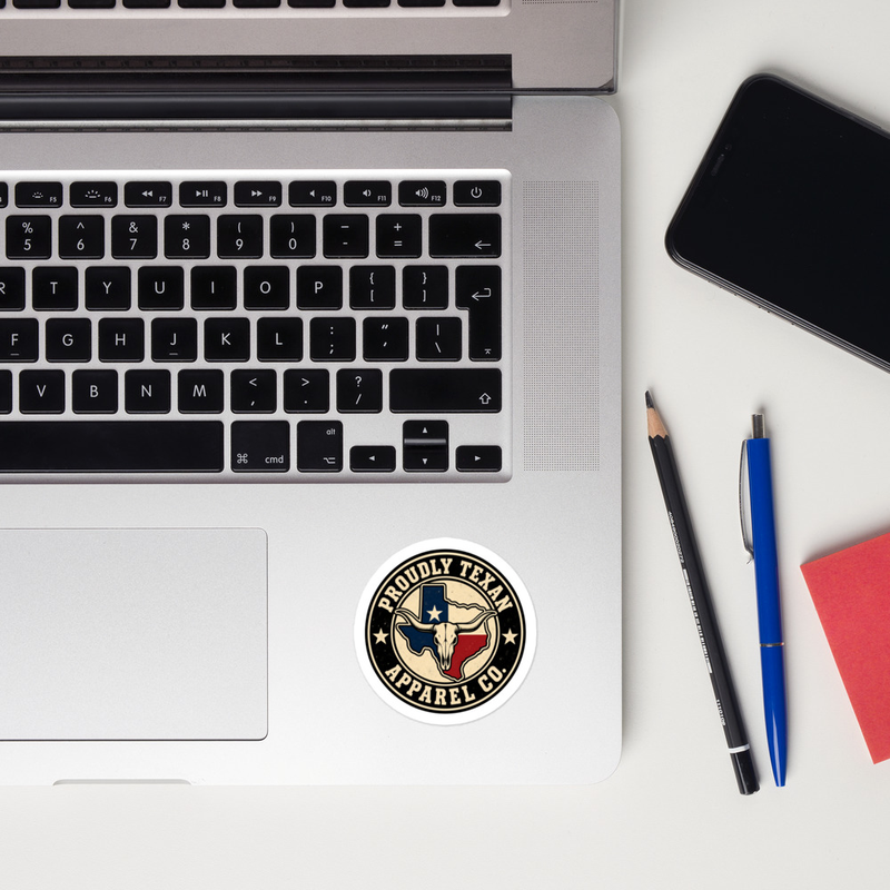 Proudly Texan Kiss-cut vinyl decals
