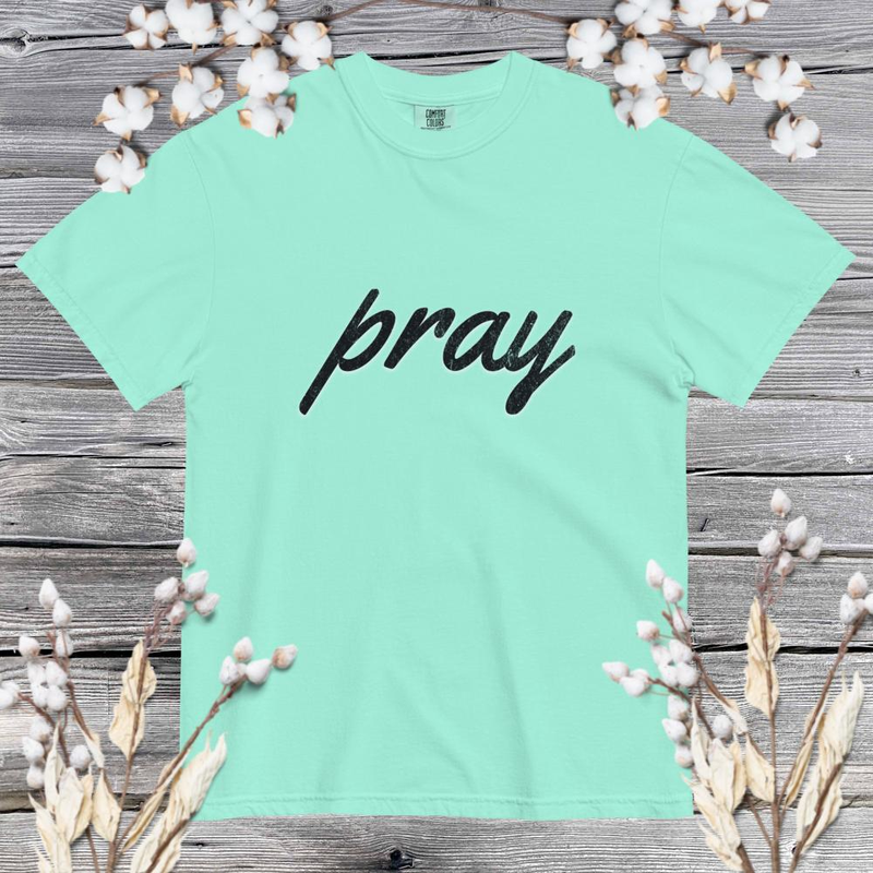 Pray - Comfort Colors – XL, Chalky Mint