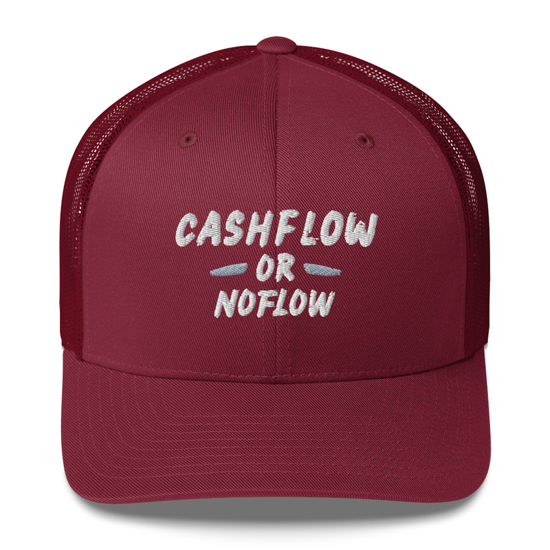 #CashflowOrNoflow Hat – One size, Cranberry