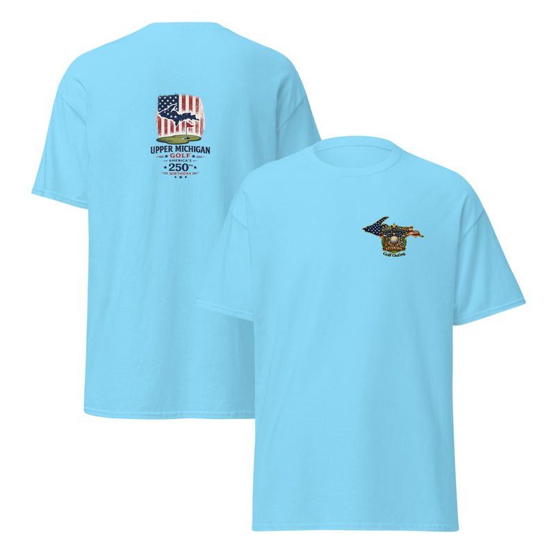 Alger County Veteran's Golf Outing Logo #4 Unisex classic tee – S, Sky