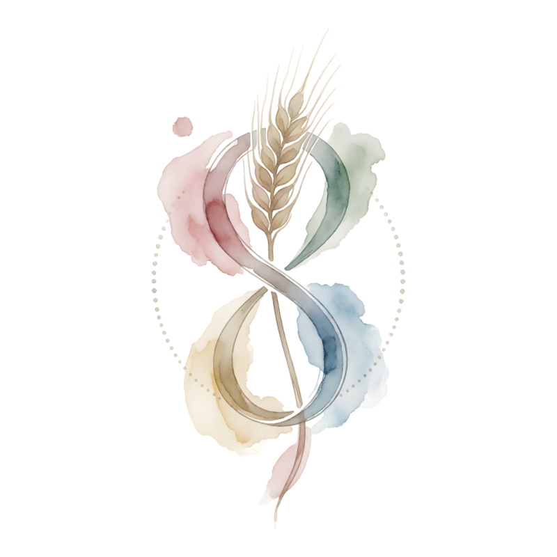 Watercolor Cipher Knot Sticker (Artist Series) — Sourdough Baking merch