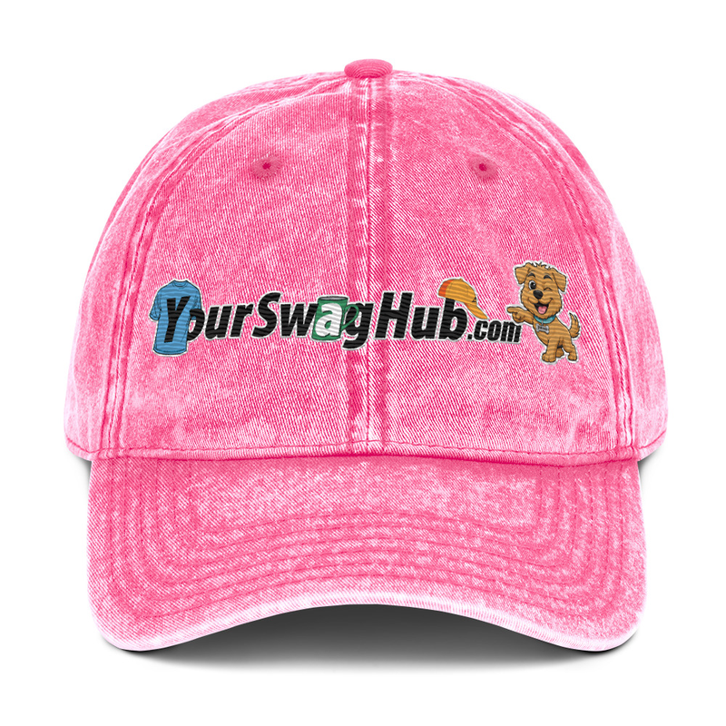 Your Swag Hub Vintage Twill Cap – One size, Pink