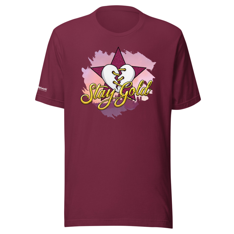 Stay Gold T-Shirt - Dark – XL, Maroon