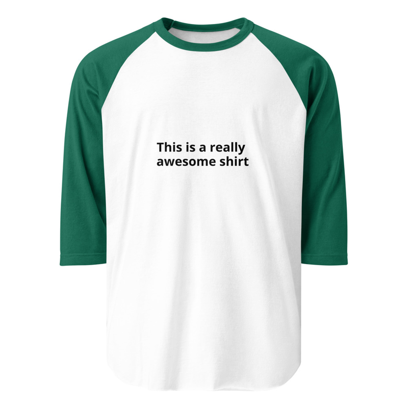 3/4 sleeve raglan shirt