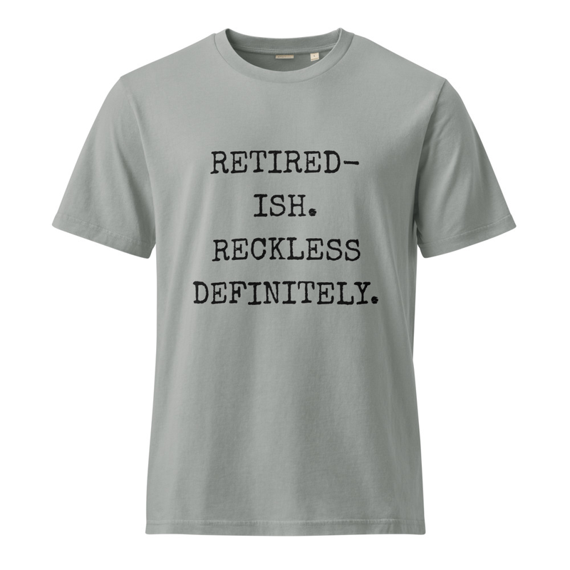 Unisex Vintage T-Shirt - Retired-ish – XL, G. Dyed Misty Grey