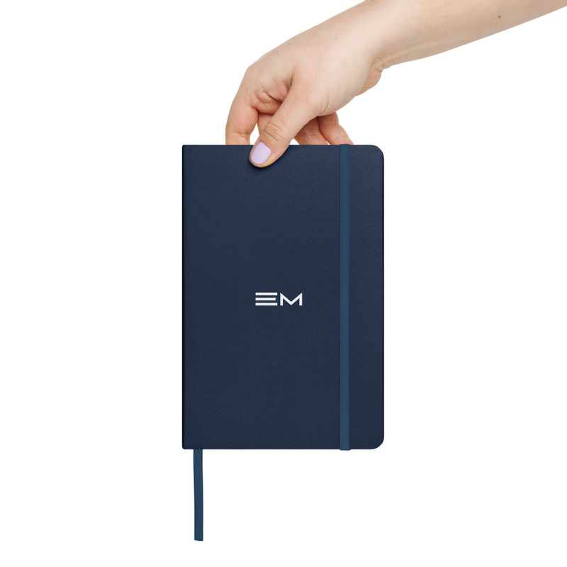 EM Hardcover Notebook – 5.5″×8.5″, Navy