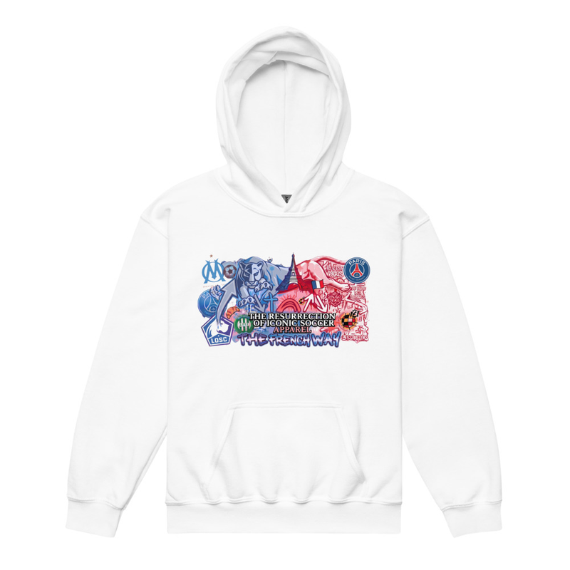 La renaissance du football "The French Way" Premium Hoodie Youth – XS, White