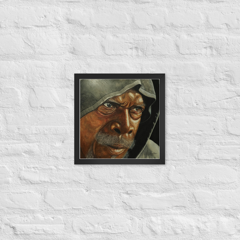 Intensity Framed Poster – 12″×12″, Black