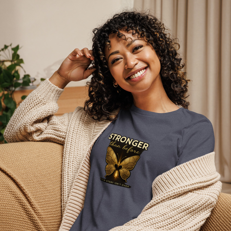 Stronger Than Before Butterfly Tee - "Your Story Isn't Over" Inspirational Women's Shirt – Image 10