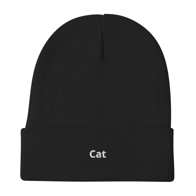 Team Cat - Cat Embroidered Beanie
