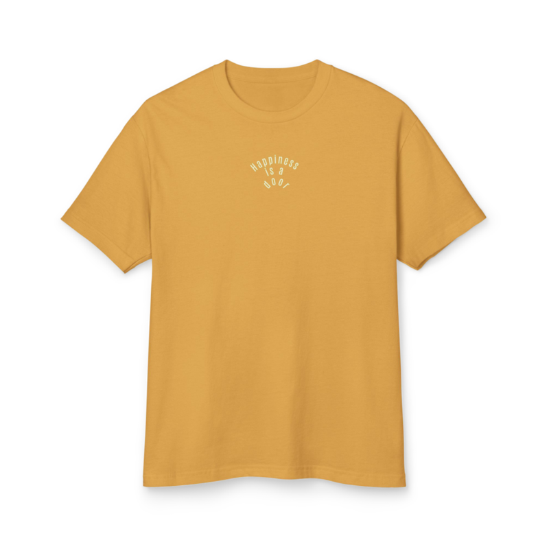 happiness is a door | Garment-dyed heavyweight cotton tee 
