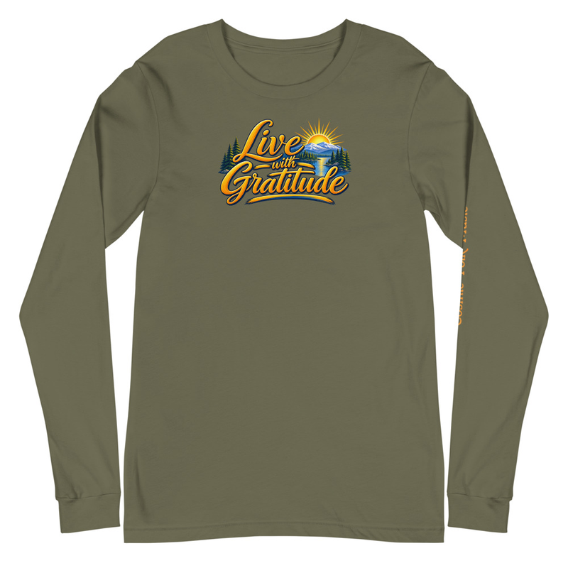 Live With Gratitude unisex long sleeve tee