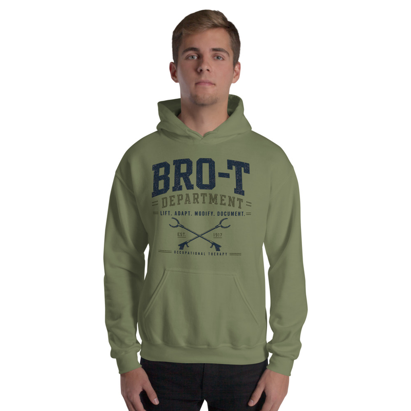 Bro-T Department Male OT Hoodie | Funny Occupational Therapist Sweatshirt