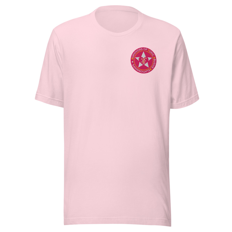 STARs Badge Embroidered T-Shirt - Light – XL, Soft Pink
