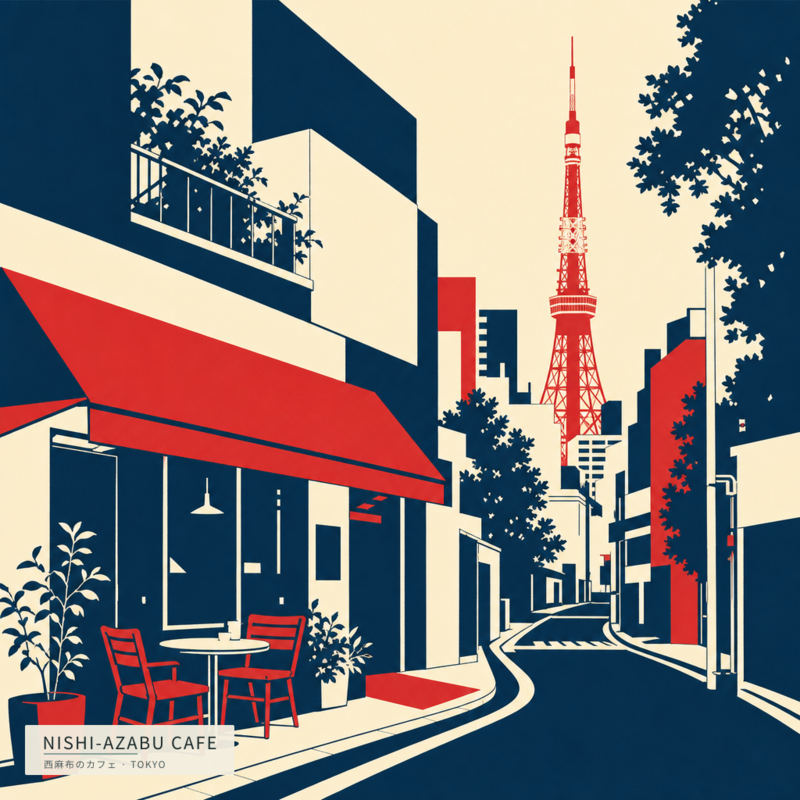 Nishi-Azabu Cafe(西麻布のカフェ)のアートワーク