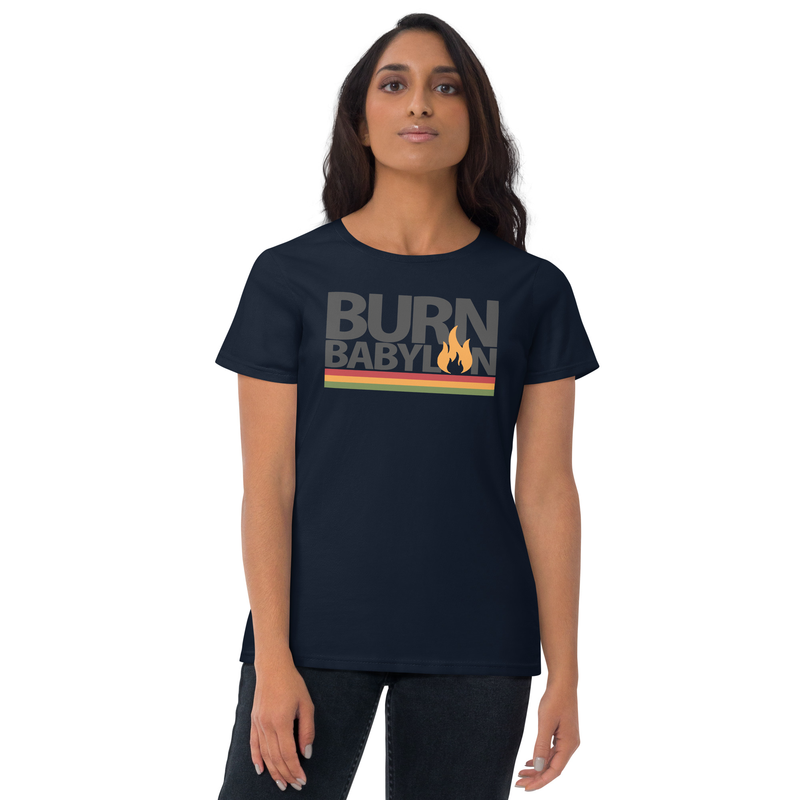 Burn Babylon Women's short sleeve t-shirt – XL, Navy