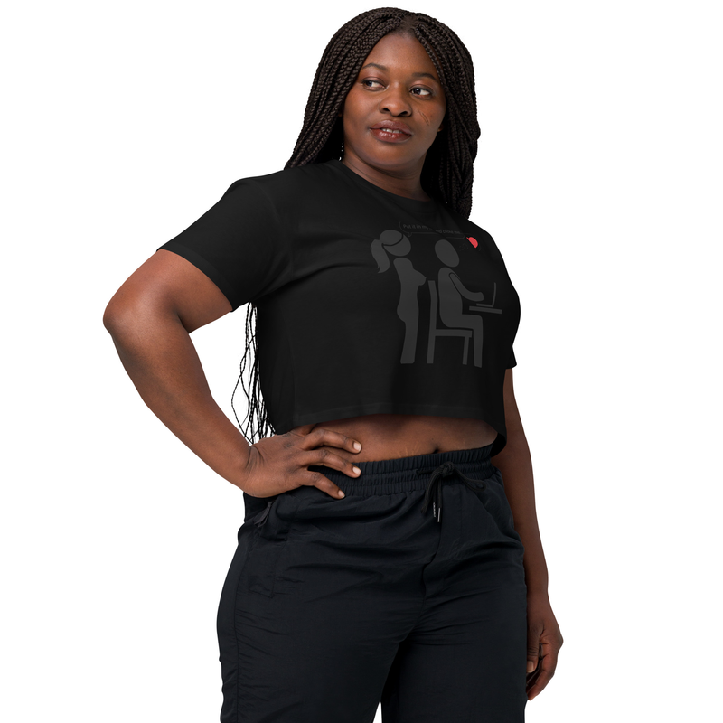 Women’s crop top - Put it in my butt, and choke me.