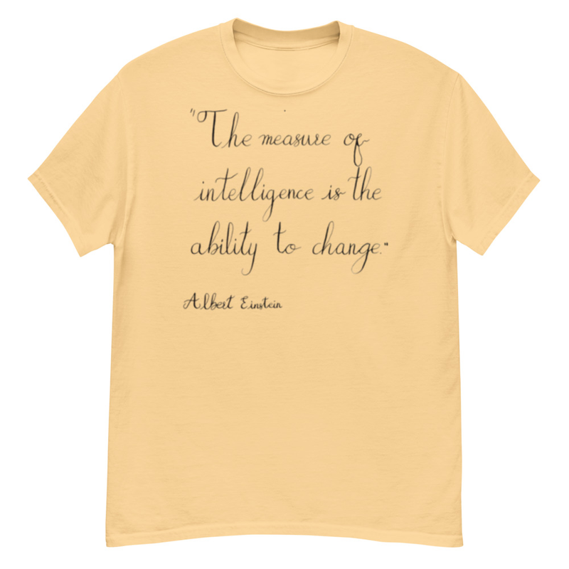 Albert Einstein - "The measure of intelligence is the ability to change." – 5XL, Yellow Haze