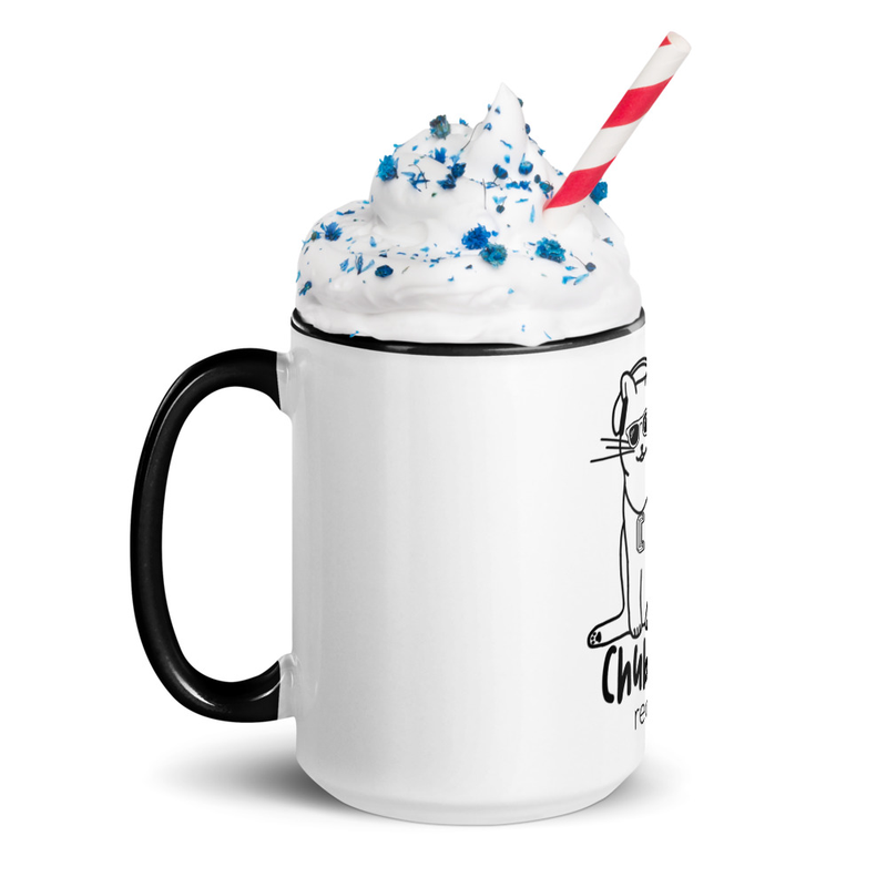 Chubby Cat Records Mug with Color Inside