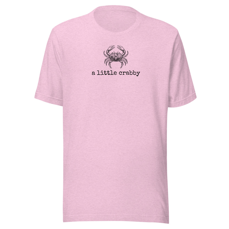 A Little Crabby Tee – XS, Heather Prism Lilac