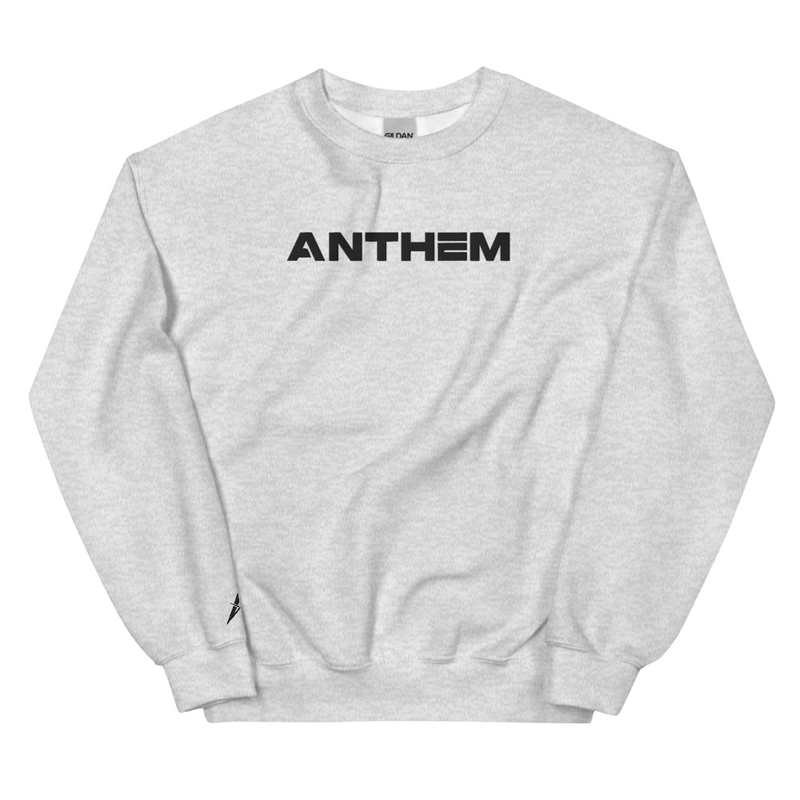 Anthem Black Embroidered Crew