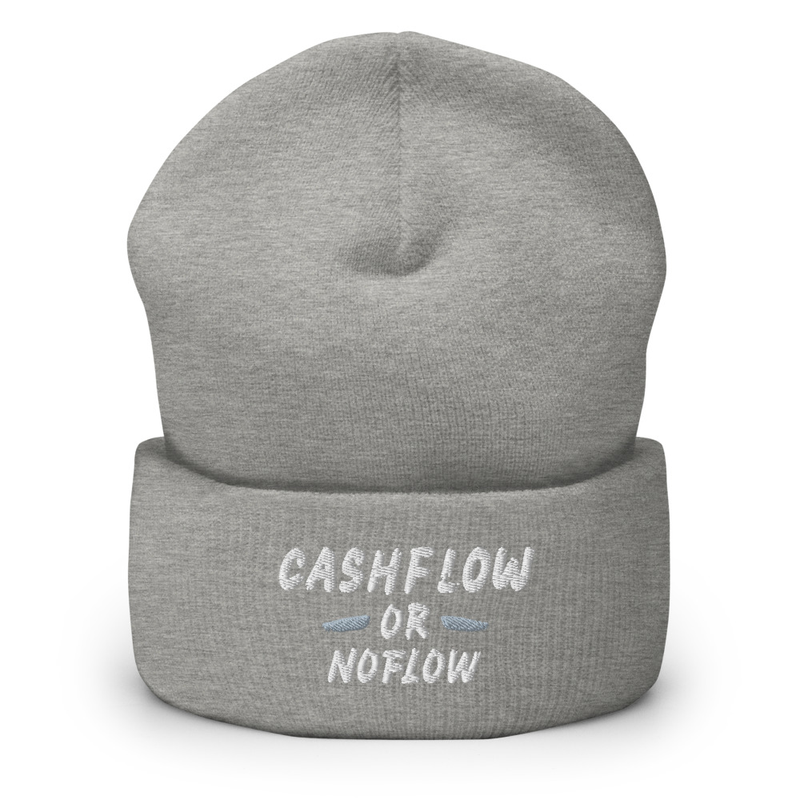 #CashflowOrNoflow Beanie – One size, Heather Grey