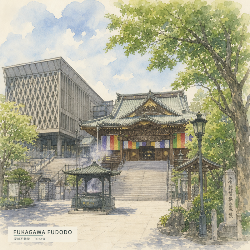 Fukagawa Fudodo(深川不動堂)のアートワーク