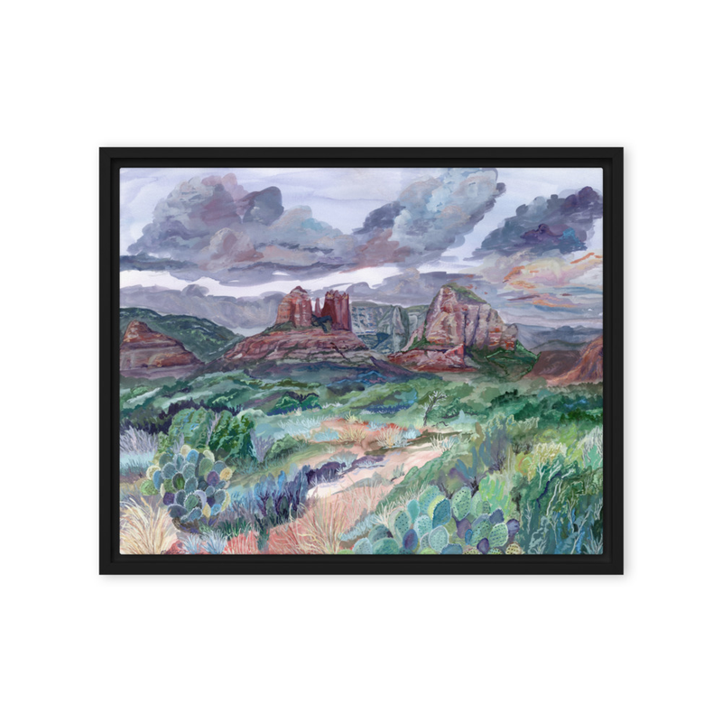 Framed Canvas – 16″×20″, Black