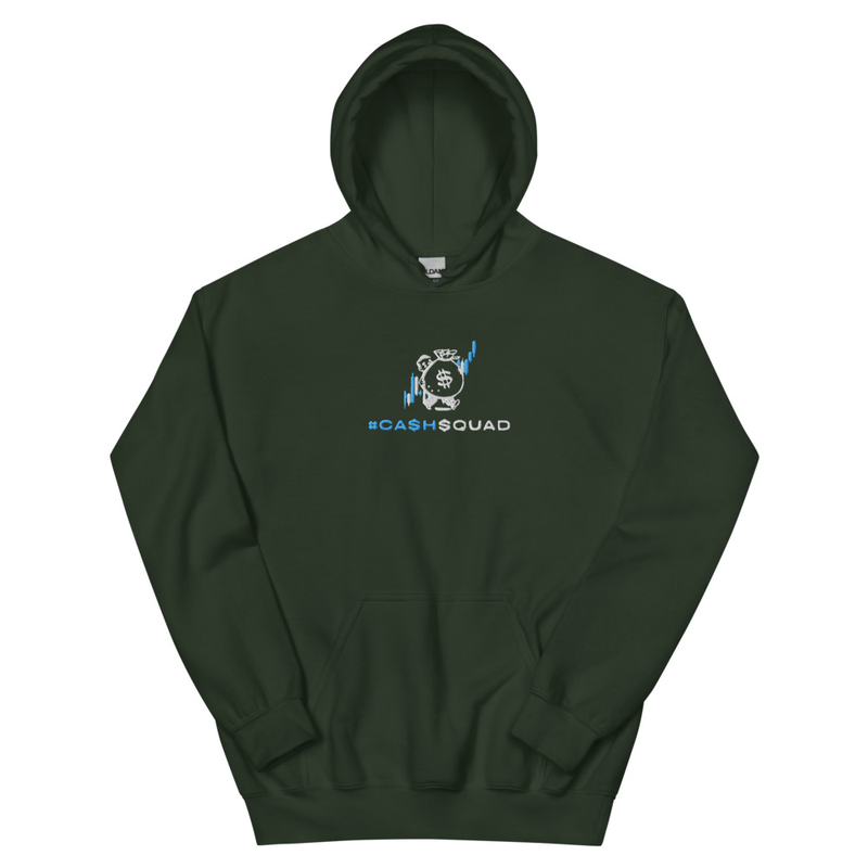 #CashSquad Embroidered Hoodie v.1 – XL, Forest Green