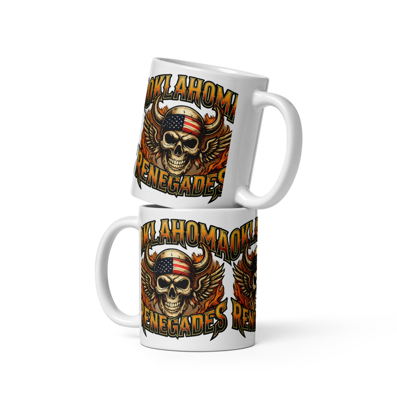 White glossy mug