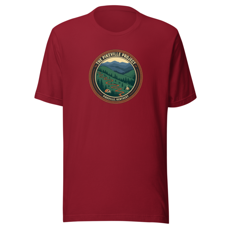 Ridgeline Badge Tee in Cardinal